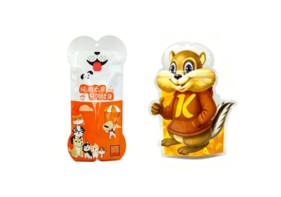 Animal shaped bags for pet food