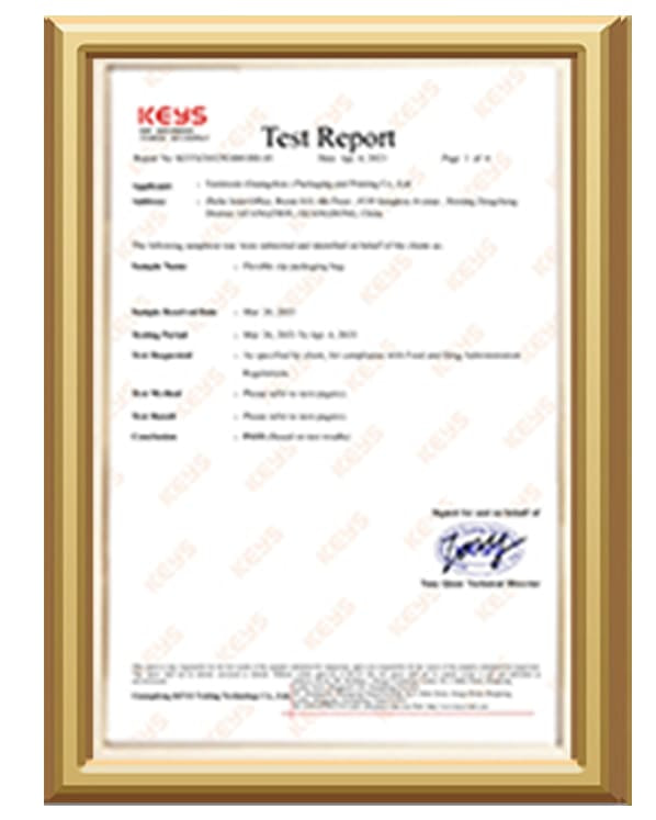 FDA Certificate