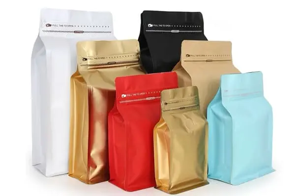 Custom Printed Flat Bottom Coffee Pouch