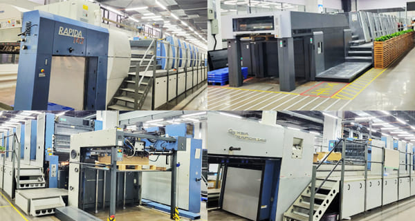 custom printed packaging boxes production scene - Printing Workshop Panorama