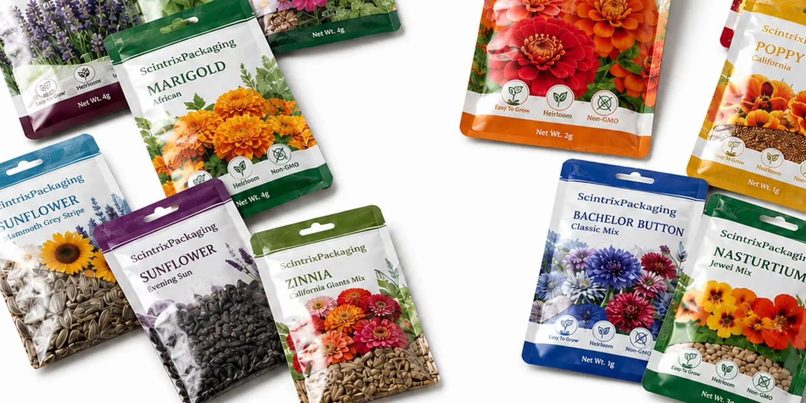 Flower Seed Packaging