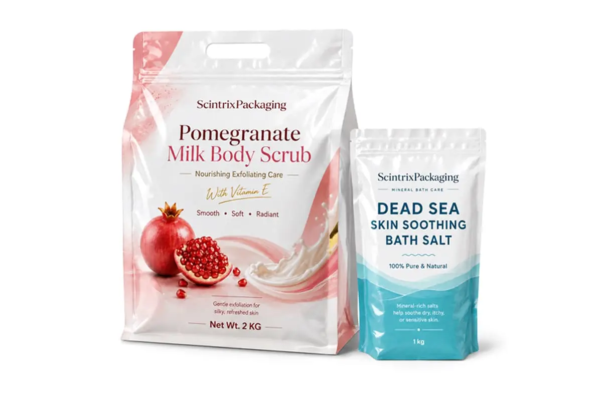Bath salts in stand up pouch