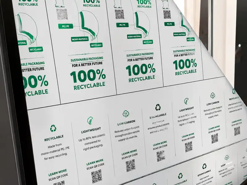 Recyclable protein powder packaging bags