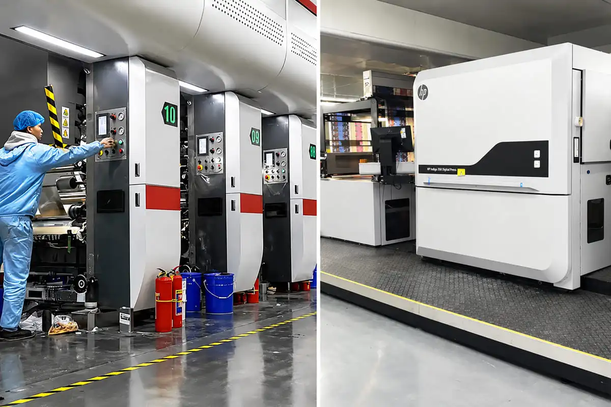 Custom printed flexible packaging finishes