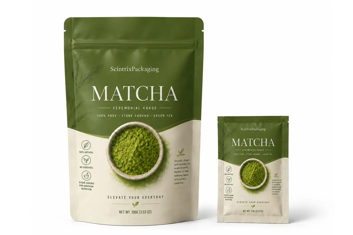 Green tea foil packaging