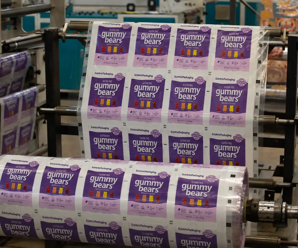 Candy packaging material cross-section structure