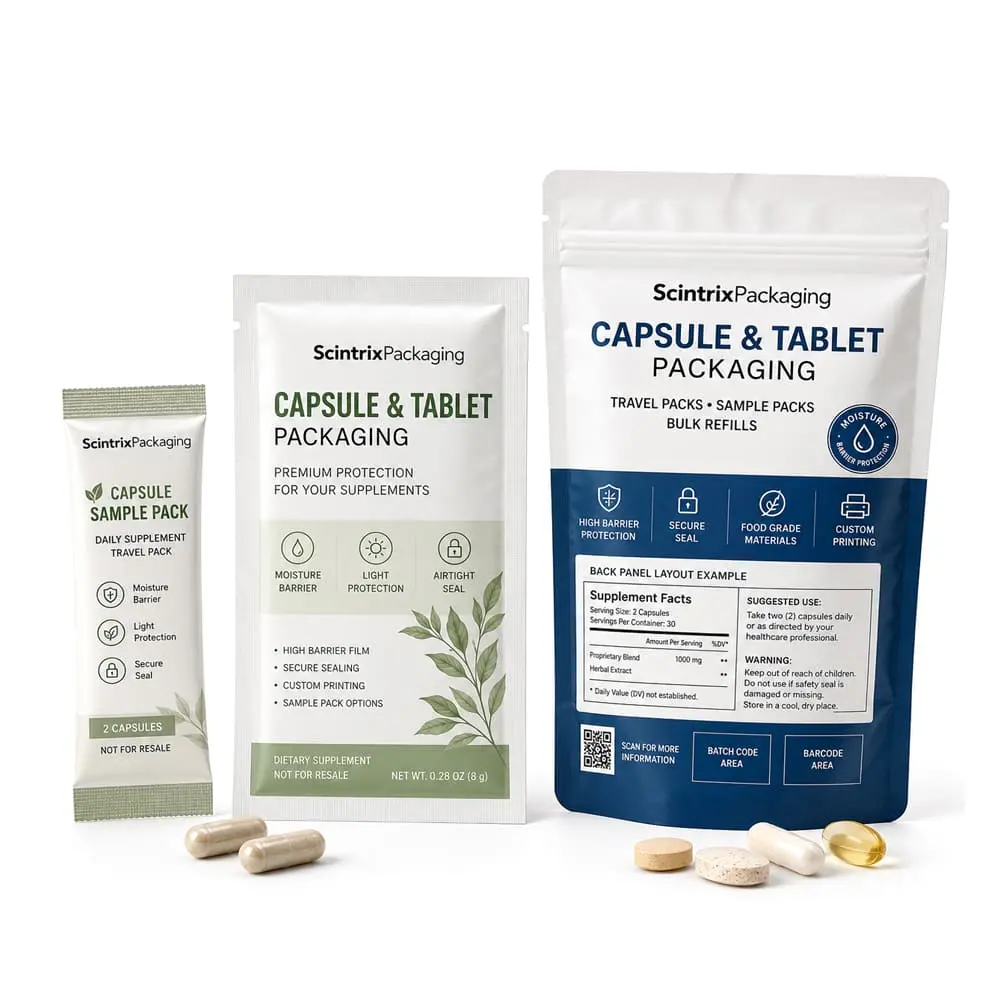 Capsule and tablet outer pouches