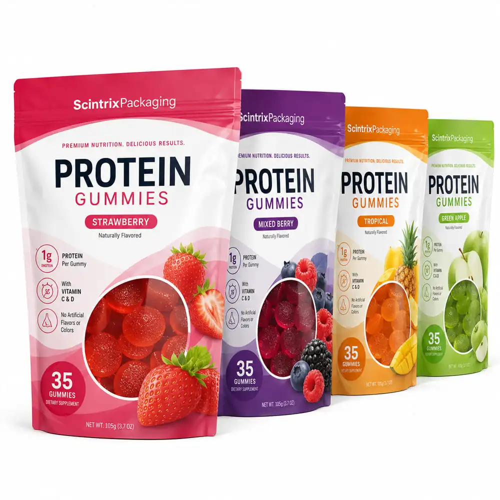 Gummy supplement pouches