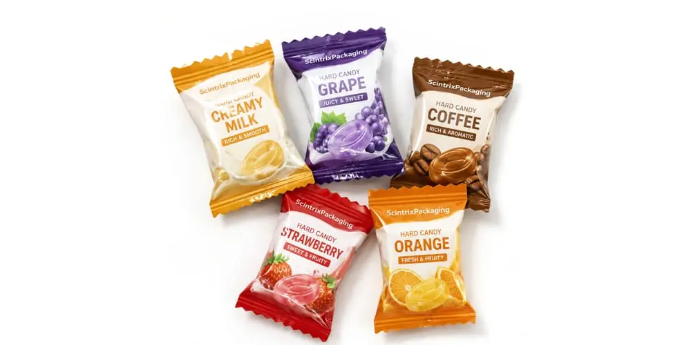 Hard candy sachets packaging
