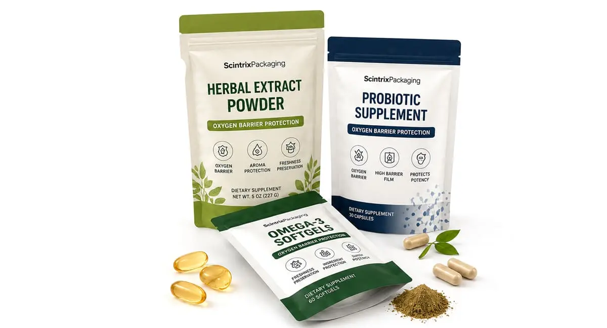 Oxygen barrier vitamin powder pouch