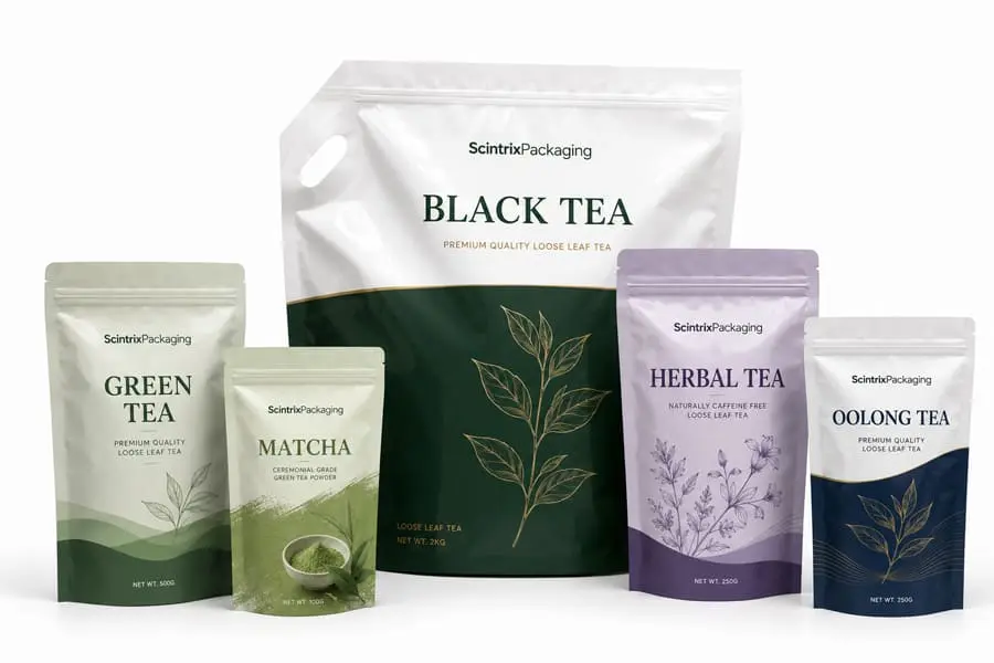 Multi-SKU tea packaging