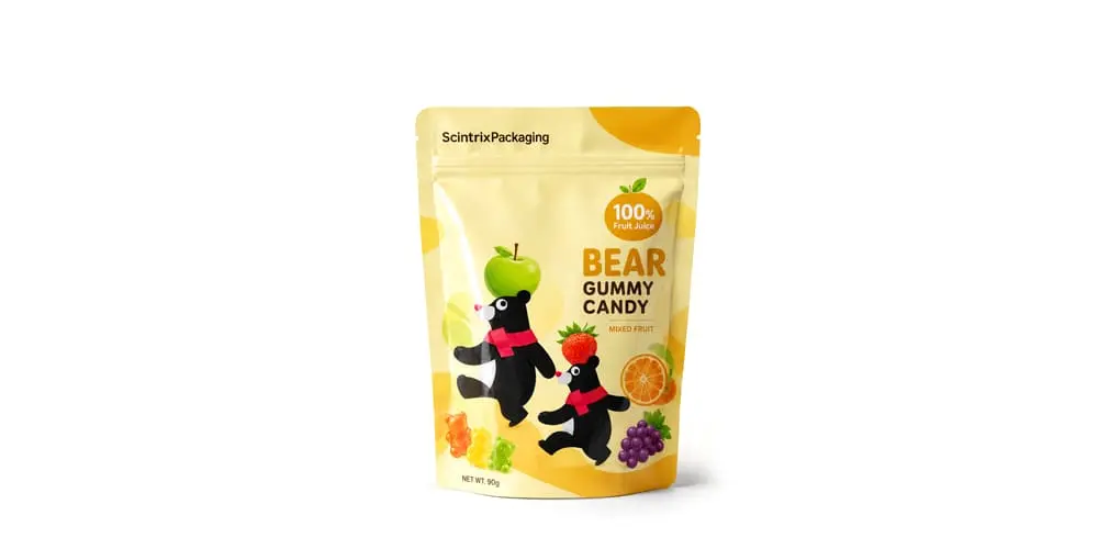 Gummy candy stand up pouch packaging
