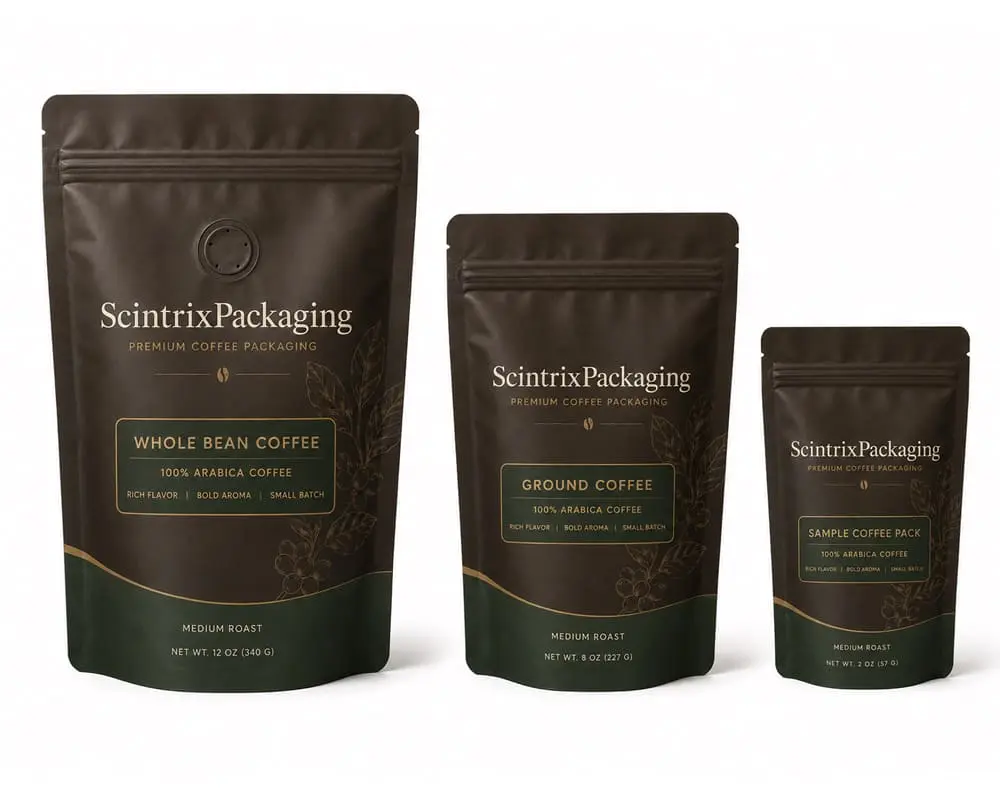 Whole bean vs ground coffee pouch comparison