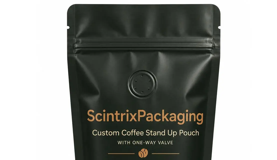 Coffee Stand Up Pouches with Valve